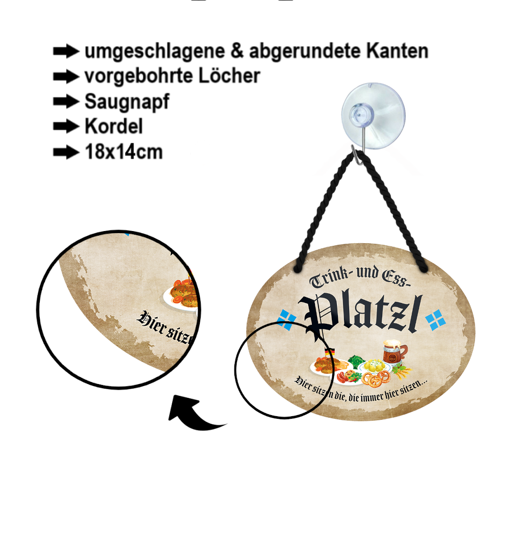 Blechschild ''Platzl'' 18x14cm
