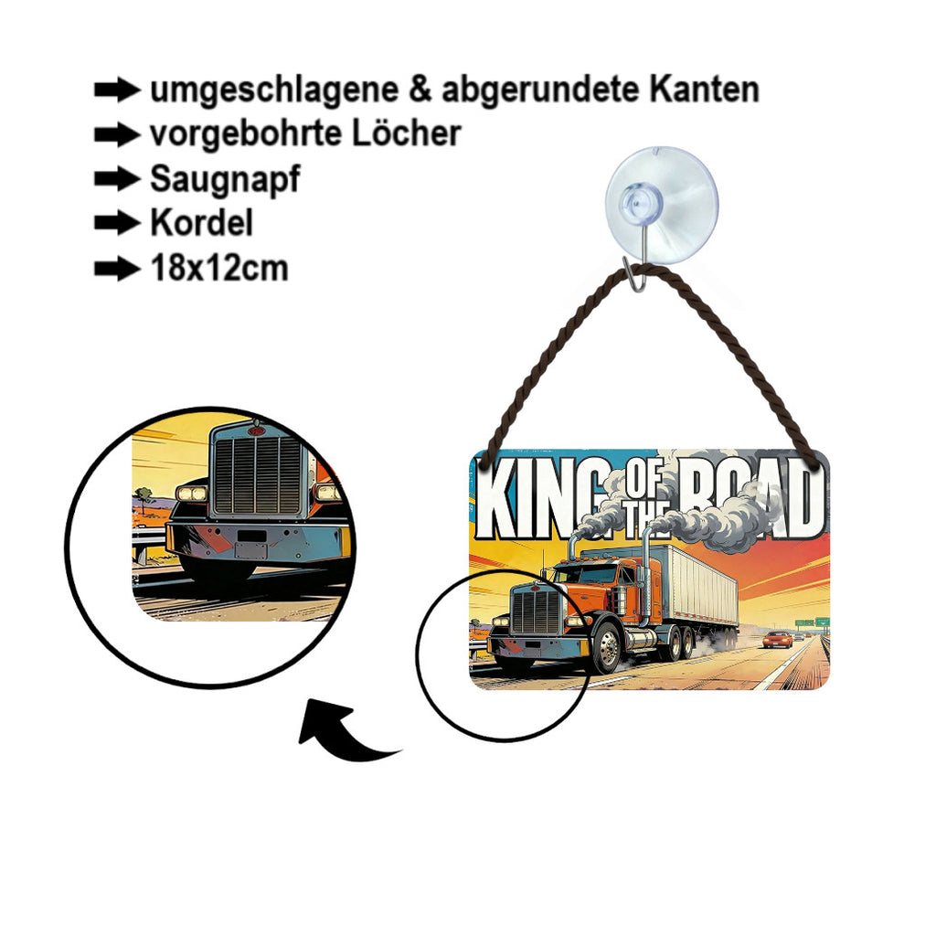 Blechschild ''King of the Road'' 18x12cm