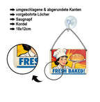 Blechschild ''Fresh Baked'' 18x12cm