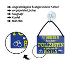 Blechschild ''Studieren kann jeder Polizistin'' 18x12cm