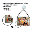 Blechschild ''Light my Fire'' 18x12cm