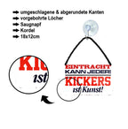 Blechschild ''Eintracht kann jeder. Kickers ist Kunst'' 18x12cm