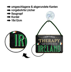 Blechschild ''I don't need therapy Ireland'' 18x12cm