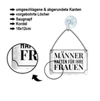 Blechschild ''Männer haften für ihre Frauen'' 18x12cm