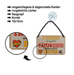 Blechschild ''Studieren kann jeder Tatowierer'' 18x12cm
