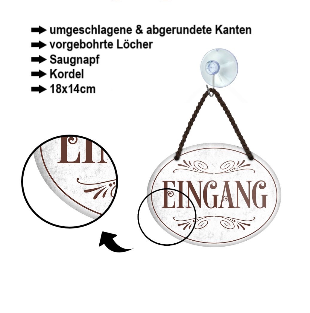 Blechschild ''Eingang'' 18x14cm