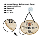 Blechschild ''Weinkenner'' 18x14cm