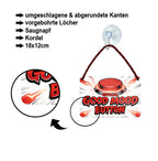 Blechschild ''Official Good Mood Button'' 18x12cm