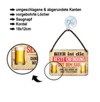 Blechschild ''Bier ist die beste Erfindung seid dem Rad'' 18x12cm