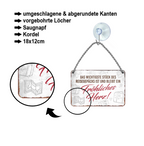 Blechschild ''Das wichtigste Stück des Reisegepäcks.. fröhliches Herz'' 18x12cm