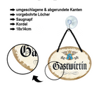 Blechschild ''Gastwirtin'' 18x14cm
