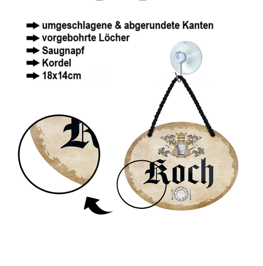 Blechschild ''Koch'' 18x14cm