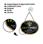 Blechschild ''Hoptimist'' 18x14cm