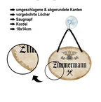 Blechschild ''Zimmermann'' 18x14cm