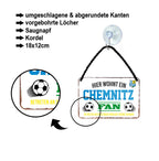 Blechschild ''Chemnitz Fan'' 18x12cm
