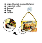 Blechschild ''Eat & Enjoy (Chrunch Cheesy)'' 18x12cm
