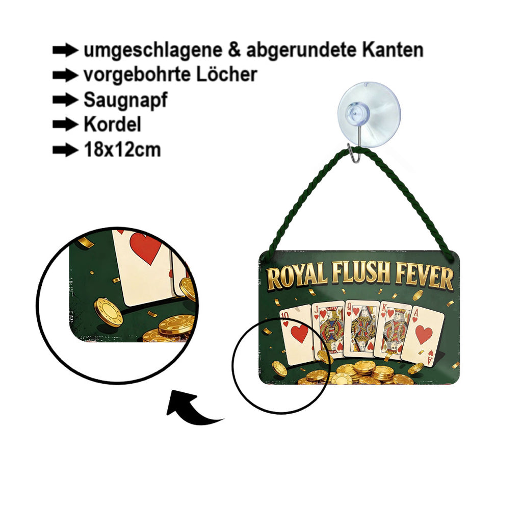 Blechschild ''Royal Flush Fever'' 18x12cm