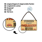 Blechschild ''Studieren kann jeder Fahrlehrerin'' 18x12cm