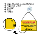 Blechschild ''Wichtige Mitteilung Sex Steuer'' 18x12cm