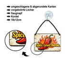 Blechschild ''Spice Level Heroic'' 18x12cm