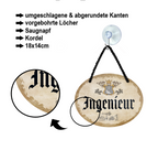 Blechschild ''Ingenieur'' 18x14cm
