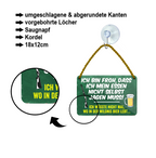 Blechschild ''Ich bin froh, dass ich mein essen nicht jagen muss'' 18x12cm