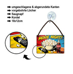 Blechschild ''Movie Night'' 18x12cm