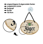 Blechschild ''Jäger'' 18x14cm