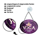 Blechschild ''Yoga because murder is wrong'' 18x14cm