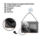 Blechschild ''Blinder Glaube an Obrigkeit Feind der Wahrheit'' 18x12cm
