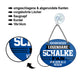 Blechschild ''Ich bin dieser legendäre Schalke Fan (blau)'' 18x14cm
