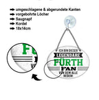Blechschild  ''Ich bin dieser legendäre Fürth Fan'' 18x14cm