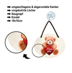 Blechschild ''I Love You (teddy)'' 18x14cm