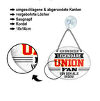 Blechschild ''Ich bin dieser legendäre Union Fan'' 18x14cm