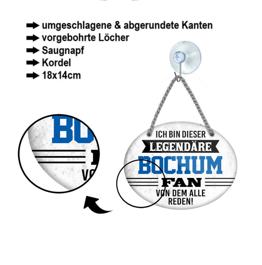 Blechschild  ''Ich bin dieser legendäre Bochum Fan'' 18x14cm