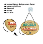 Blechschild ''Zum Segeln geboren, zur Arbeit gezwungen'' 18x14cm