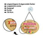 Blechschild ''Zum Feiern geboren, zur Arbeit gezwungen'' 18x14cm