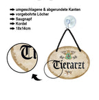 Blechschild ''Tierarzt'' 18x14cm