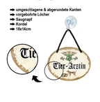 Blechschild ''Tierärztin'' 18x14cm