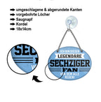 Blechschild ''Ich bin dieser legendäre Sechziger Fan'' 18x14cm