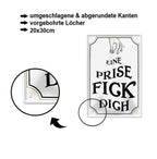 Blechschild ''Eine Prise fick dich'' 20x30cm