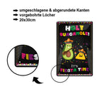Blechschild ''Holy Guacamole it's Fiestatime'' 20x30cm