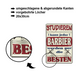 Blechschild ''Studieren kann jeder Barbier'' 20x30cm