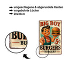 Blechschild ''Big Boy Burgers'' 20x30cm