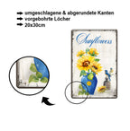 Blechschild ''Sunflowers'' 20x30cm