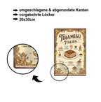 Blechschild ''Tiramisu Italien'' 20x30cm