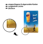 Tin sign "Thirst beer nice" 20x30cm