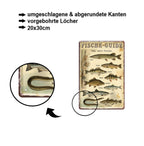Blechschild ''Fische Guide'' 20x30cm