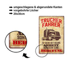 Blechschild ''Trucker Fahrer ist keine Arbeit Berufung'' 20x30cm