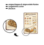 Blechschild ''Apfelstrudel'' 20x30cm